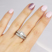 1.80CT emerald and round cut diamonds bridal set , picture number 5