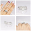 1.45CT emerald and round cut diamonds bridal set , picture number 7
