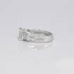 0.95CT emerald and taper cut diamonds engagement ring , picture number 11
