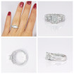 1.20CT emerald and taper cut diamonds engagement ring , picture number 12