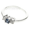 0.50CT Round Cut Sapphire and Diamonds Three Stone Ring , picture number 1