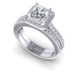 1.05CT Princess And Round Cut Diamonds Bridal Set , picture number 0