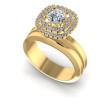 0.69CT Cushion And Round Cut Diamonds Bridal Set , picture number 0