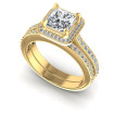 1.05CT Round And Princess Cut Diamonds Bridal Set , picture number 0