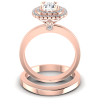 0.69CT Cushion And Round Cut Diamonds Bridal Set , picture number 1