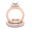 1.05CT Round And Princess Cut Diamonds Bridal Set , picture number 1