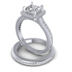 1.05CT Round And Princess Cut Diamonds Bridal Set , picture number 2