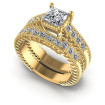 1.20CT Round And Princess Cut Diamonds Bridal Set , picture number 0