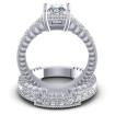 1.00CT Round And Princess Cut Diamonds Bridal Set , picture number 1