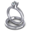 1.40CT Princess And Round Cut Diamonds Bridal Set , picture number 2