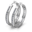 7.10CT Princess Cut Diamonds Hoop Earrings , picture number 0
