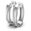 0.40CT Round Cut Diamonds Hoop Earrings , picture number 0