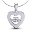 0.10CT Round Cut Diamonds Heart Pendant , picture number 0