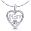 0.55CT Round Cut Diamonds Heart Pendant , picture number 0