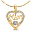 0.55CT Round Cut Diamonds Heart Pendant , picture number 0