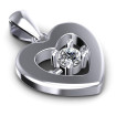 0.10CT Round Cut Diamonds Heart Pendant , picture number 1