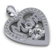 0.55CT Round Cut Diamonds Heart Pendant , picture number 1