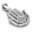 0.10CT Round Cut Diamonds Religious Pendant , picture number 1