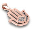 0.10CT Round Cut Diamonds Religious Pendant , picture number 1