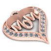 0.50CT Round Cut Diamonds Heart Pendant , picture number 1