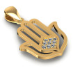 0.10CT Round Cut Diamonds Religious Pendant , picture number 1