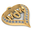 0.50CT Round Cut Diamonds Heart Pendant , picture number 1