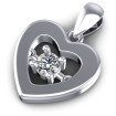0.10CT Round Cut Diamonds Heart Pendant , picture number 2