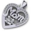 0.55CT Round Cut Diamonds Heart Pendant , picture number 2