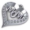 0.50CT Round Cut Diamonds Heart Pendant , picture number 2