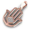 0.10CT Round Cut Diamonds Religious Pendant , picture number 2