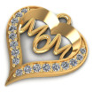 0.50CT Round Cut Diamonds Heart Pendant , picture number 2