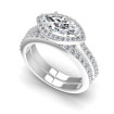 0.90CT Marquise And Round Cut Diamonds Bridal Set , picture number 0