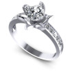 0.60CT Princess And Round Cut Diamonds Engagement Rings , picture number 0