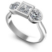 1.20CT Princess And Round Cut Diamonds Three Stone Ring , picture number 0