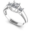 0.75CT Princess Cut Diamonds Three Stone Ring , picture number 0