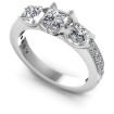 1.11CT Princess And Round Cut Diamonds Three Stone Ring , picture number 0