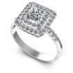 1.20CT Princess And Round Cut Diamonds Halo Ring , picture number 0