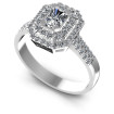 1.15CT Emerald And Round Cut Diamonds Halo Ring , picture number 0