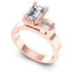 0.45CT Emerald And Princess Cut Diamonds Engagement Rings , picture number 0