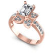 1.90CT Emerald And Round Cut Diamonds Engagement Rings , picture number 0