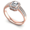 0.65CT Emerald And Round Cut Diamonds Halo Ring , picture number 0