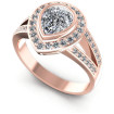 1.00CT Pear And Round Cut Diamonds Halo Ring , picture number 0