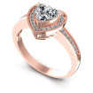 0.65CT Heart And Round Cut Diamonds Halo Ring , picture number 0
