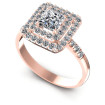 2.00CT Princess And Round Cut Diamonds Halo Ring , picture number 0