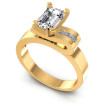0.55CT Emerald And Princess Cut Diamonds Engagement Rings , picture number 0