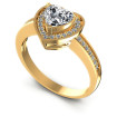 0.85CT Heart And Round Cut Diamonds Halo Ring , picture number 0