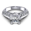1.20CT Princess And Round Cut Diamonds Engagement Rings , picture number 1