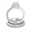 0.90CT Emerald And Round Cut Diamonds Bridal Set , picture number 1