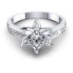 0.60CT Princess And Round Cut Diamonds Engagement Rings , picture number 1