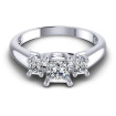 0.75CT Princess Cut Diamonds Three Stone Ring , picture number 1